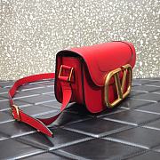 Valentino Supervee crossbody calfskin bag in red 26.5cm - 2