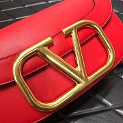 Valentino Supervee crossbody calfskin bag in red 26.5cm - 5
