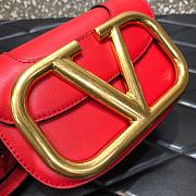 Valentino small Supervee crossbody calfskin bag in red 18cm - 6