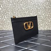 Valentino VLogo Grained Calfskin Clutch 6177 Black 2021  - 4