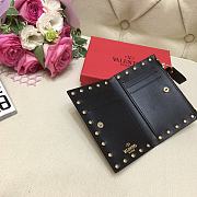 Valentino Rockstud Leather Wallet Black  - 4