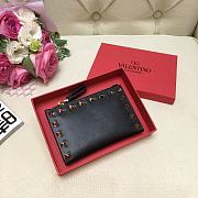 Valentino Rockstud Leather Wallet Black  - 3