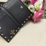 Valentino Rockstud Leather Wallet Black  - 2