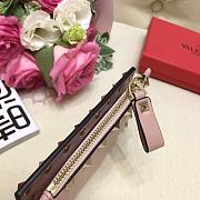 Valentino Rockstud Leather Wallet Pink  - 5