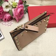 Valentino Rockstud Leather Wallet Nude  - 5