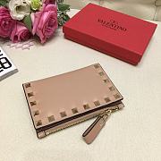 Valentino Rockstud Leather Wallet Nude  - 4