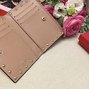 Valentino Rockstud Leather Wallet Nude  - 3