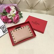 Valentino Rockstud Leather Wallet Nude  - 2