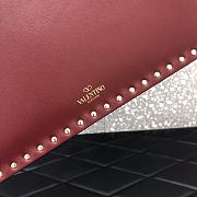 Valentino Handbag A1023 Burgundy  - 4