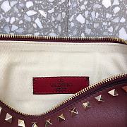 Valentino Handbag A1023 Burgundy  - 3