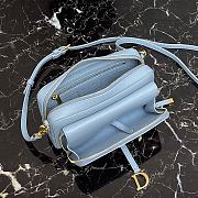 Saddle Double Pouch Blue Goatskin - 6