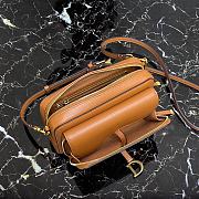 Saddle Double Pouch Cognac Goatskin  - 3