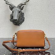 Saddle Double Pouch Cognac Goatskin  - 2