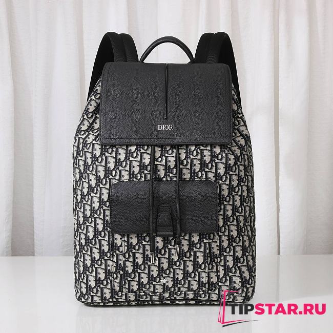Motion Backpack Beige and Black Dior Oblique Nylon and Black Grained Calfskin 1ESBA138YPN_H04E - 1