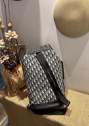 Crossbody Backpack Beige and Black Dior Oblique Jacquard 1ESBO021YKY_H27E  - 4
