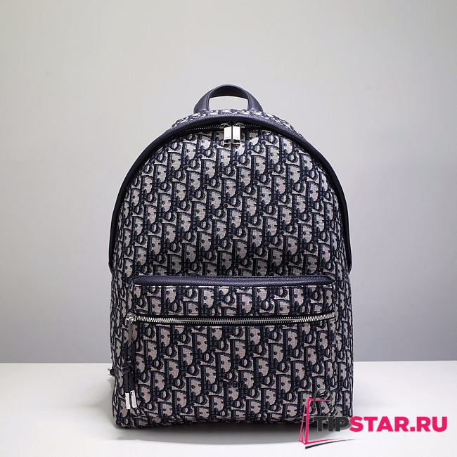 Rider Backpack Beige and Black Dior Oblique Jacquard 1VOBA088YKY_H28E  - 1