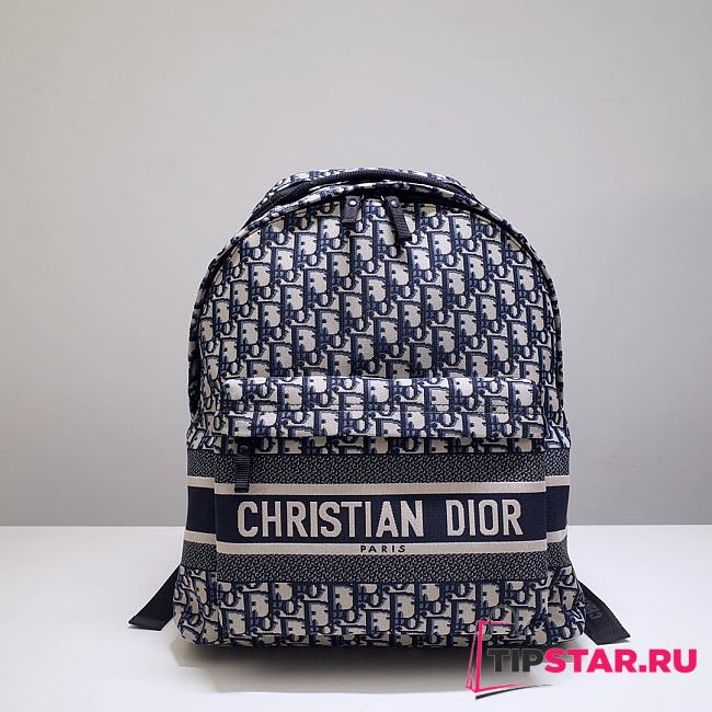 Dior Travel Backpack Blue Dior Oblique Jacquard M6104STZQ_M928  - 1