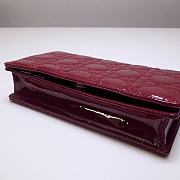 Dior Caro Belt Pouch With Chain Brick Red Supple Cannage Calfskin S5091UWHC_M56R  - 3