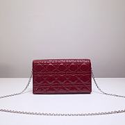 Dior Caro Belt Pouch With Chain Brick Red Supple Cannage Calfskin S5091UWHC_M56R  - 1