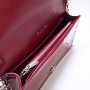 Dior Caro Belt Pouch With Chain Brick Red Supple Cannage Calfskin S5091UWHC_M56R  - 5