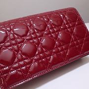 Dior Caro Belt Pouch With Chain Brick Red Supple Cannage Calfskin S5091UWHC_M56R  - 6