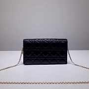 Dior Caro Belt Pouch With Chain Black Supple Cannage Calfskin S5091UWHC_M900 - 1