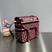 Diorcamp Bag Burgundy Dior Oblique Embroidery M1291VRIW_M974  - 2