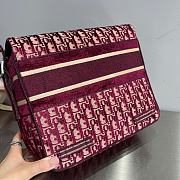 Diorcamp Bag Burgundy Dior Oblique Embroidery M1291VRIW_M974  - 6
