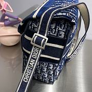 Diorcamp Bag Blue Dior Oblique Embroidery   - 4