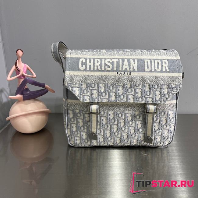 Diorcamp Bag Gray Dior Oblique Embroidery M1291VRIW_M932  - 1