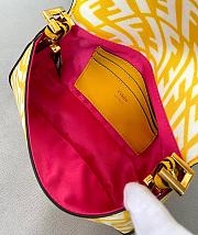 Fendi Mini Baguette 1997 Yellow Glazed Canvas Bag  - 3