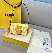 Fendi Mini Baguette 1997 Yellow Glazed Canvas Bag  - 1