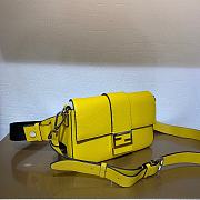 Baguette Yellow Leather Bag  - 3