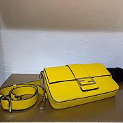 Baguette Yellow Leather Bag  - 4