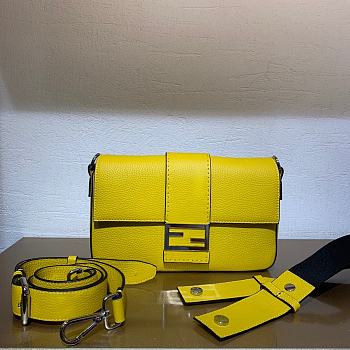 Baguette Yellow Leather Bag 