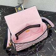 Baguette Embroidered Pink Canvas Bag 8BR600A9P6F1D49  - 5