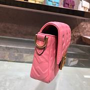 Baguette Pink Leather Bag  - 6