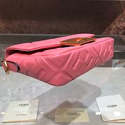 Baguette Pink Leather Bag  - 5