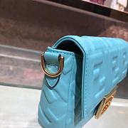 Baguette Blue Leather Bag  - 6