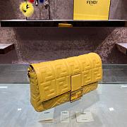 Baguette Large Yellow Leather Bag   - 5