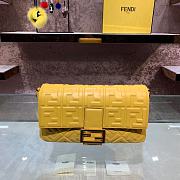 Baguette Large Yellow Leather Bag   - 1