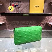 Baguette Large Green Leather Bag - 4