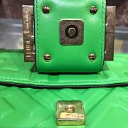Baguette Large Green Leather Bag - 2