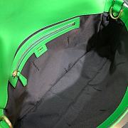 Baguette Large Green Leather Bag - 3