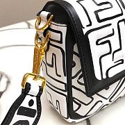 Fendi California Sky Baguette White Nappa Leather FF Print Bag  - 4