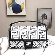 Fendi California Sky Baguette White Nappa Leather FF Print Bag  - 1