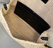 Fendi Women Iconic Baguette Large Size Natural Straw Bag-Beige  - 3