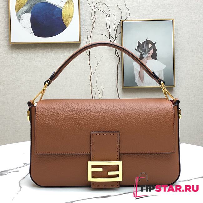 Fendi 3 Baguette Bag Brown 26cm  - 1