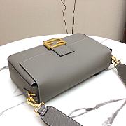 Fendi 3 Baguette Bag Grey 33cm - 6