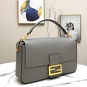 Fendi 3 Baguette Bag Grey 33cm - 4